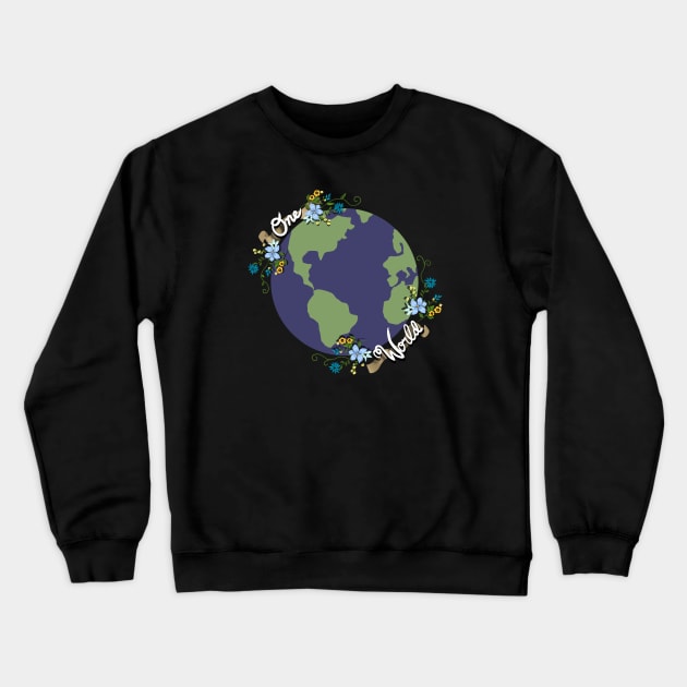 One World Crewneck Sweatshirt by Perezart99